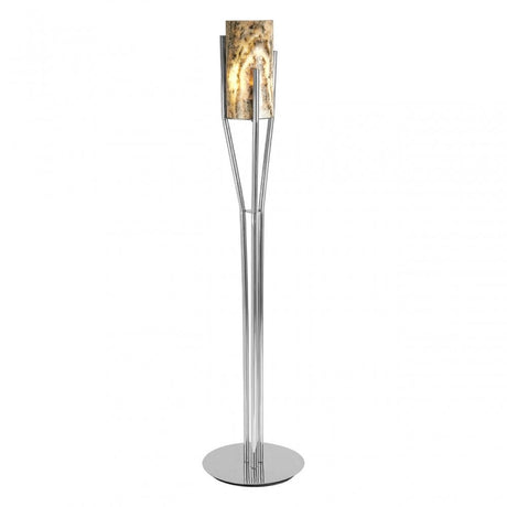 Artefacto Onyx Stone Floor Lamp Silver