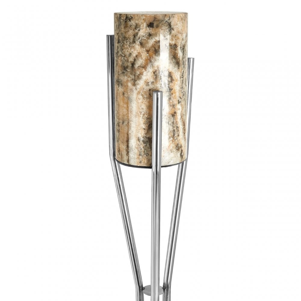 Artefacto Onyx Stone Floor Lamp Silver