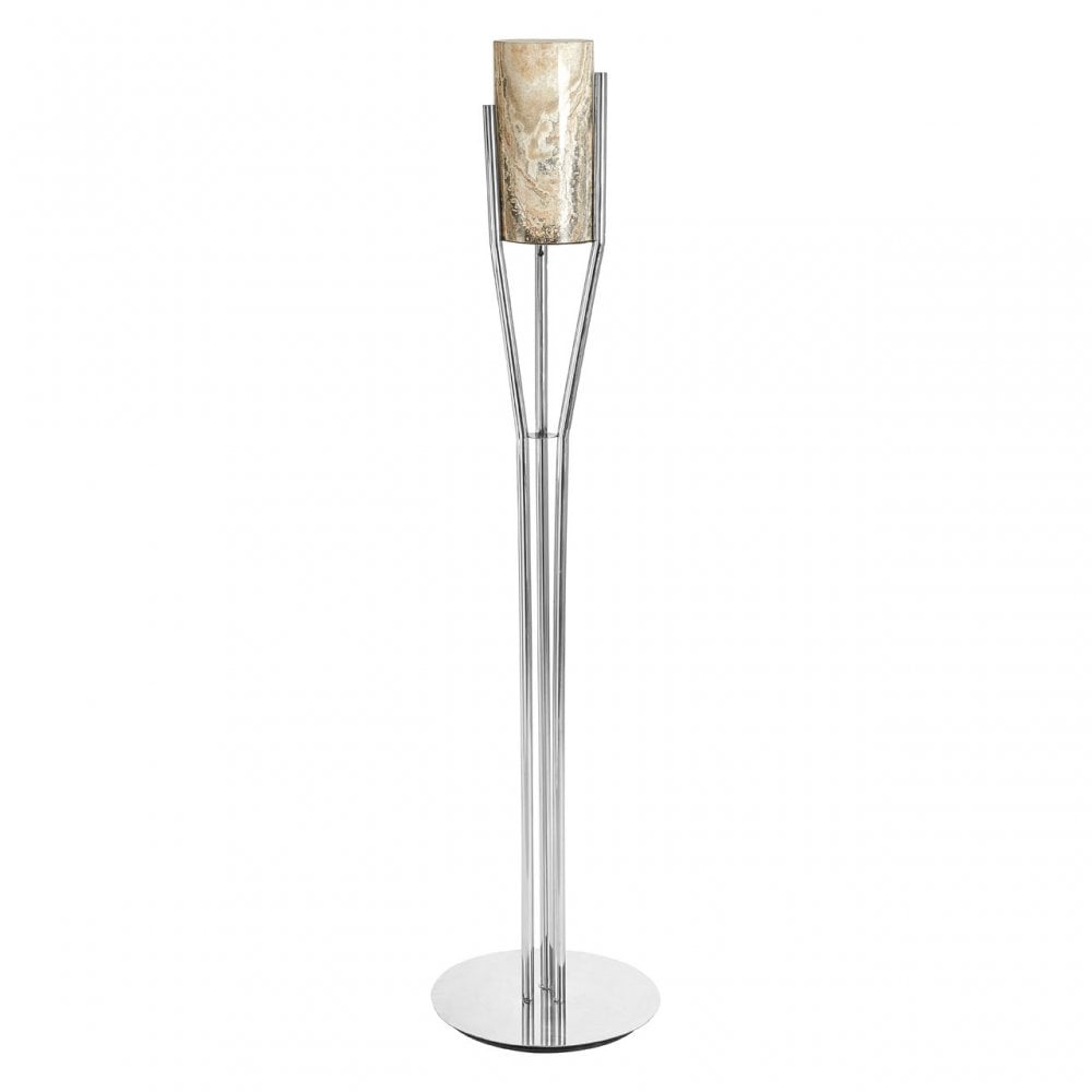 Artefacto Onyx Stone Floor Lamp Silver
