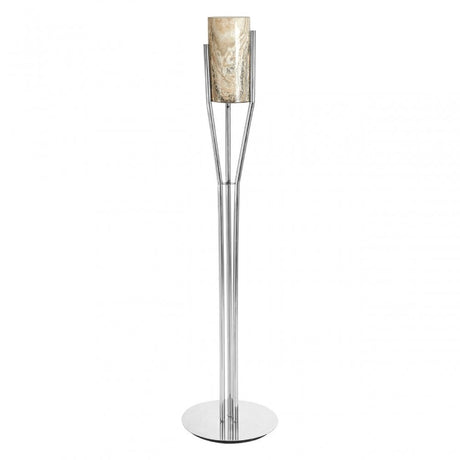 Artefacto Onyx Stone Floor Lamp Silver