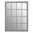 Grey Flat Wood Wall Mirror Grey