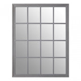 Grey Flat Wood Wall Mirror Grey
