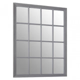 Grey Flat Wood Wall Mirror Grey