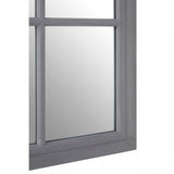 Grey Flat Wood Wall Mirror Grey