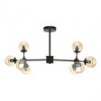 Starship 8 Bulb Pendant Light Black