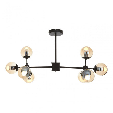 Starship 8 Bulb Pendant Light Black