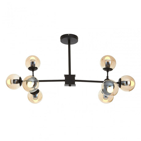 Starship 8 Bulb Pendant Light Black