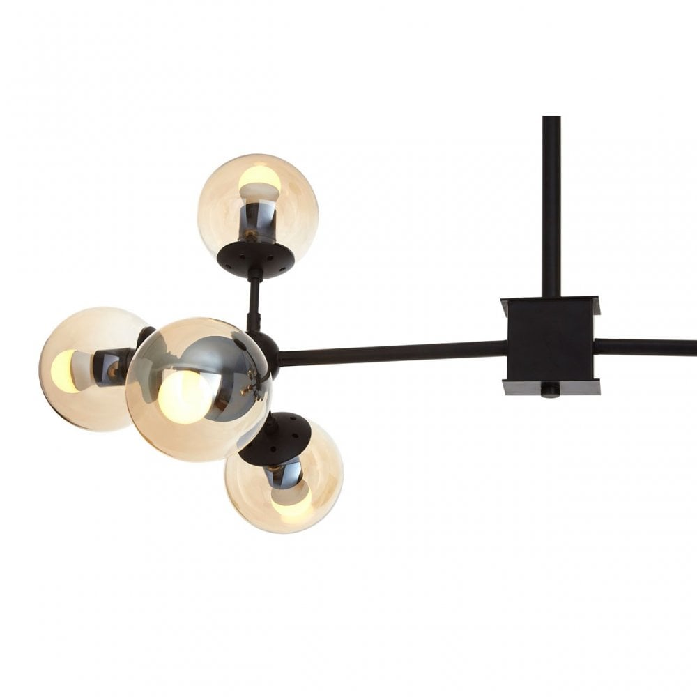 Starship 8 Bulb Pendant Light Black