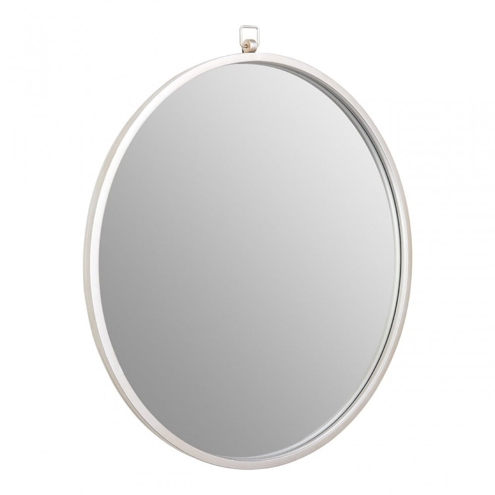 Jacen Round Wall Mirror Silver
