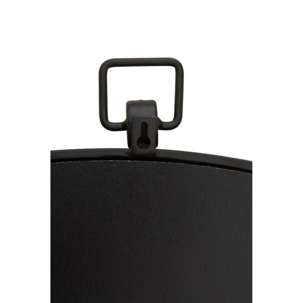 Jacen Round Wall Mirror Black
