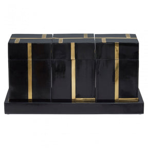 Odell Black &amp; Gold Canister Set Black