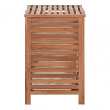 Walnut Wood Laundry Hamper Natural