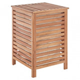 Walnut Wood Laundry Hamper Natural