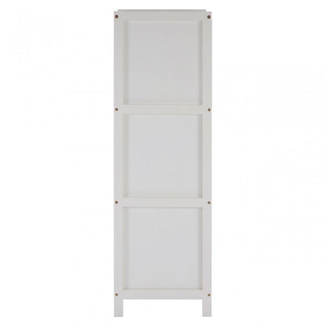 3 Drawer Rustic Bathroom Shelf Unit White