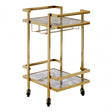 Vita Gold Finish Drinks Trolley Gold