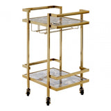 Vita Gold Finish Drinks Trolley Gold