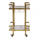 Vita Gold Finish Drinks Trolley Gold