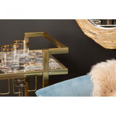 Vita Gold Finish Drinks Trolley Gold