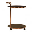 Pantino2 Tier Gold Finish Drinks Trolley Black