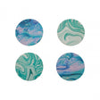 Mimo Set Of 4 Cork Coasters The Mimo set of 4 marble wave printed coasters add a colourful vibe to the table.w11 x d11 x h2cm