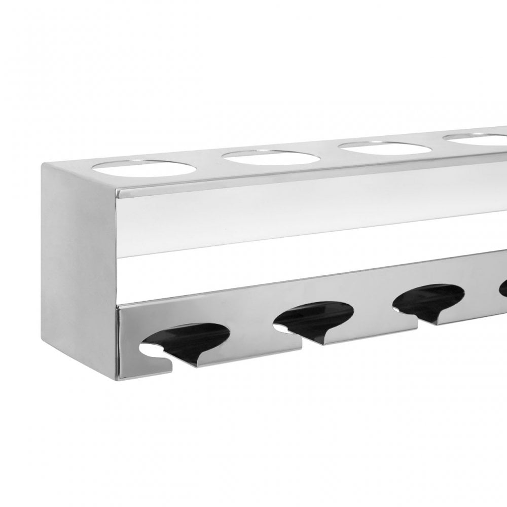 Donal 6 Bottle Silver Finish Wine Rack Silver