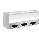 Donal 6 Bottle Silver Finish Wine Rack Silver