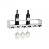 Donal 6 Bottle Silver Finish Wine Rack Silver