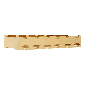 Donal 6 Bottle Gold Finish Wine Rack Rose Gold