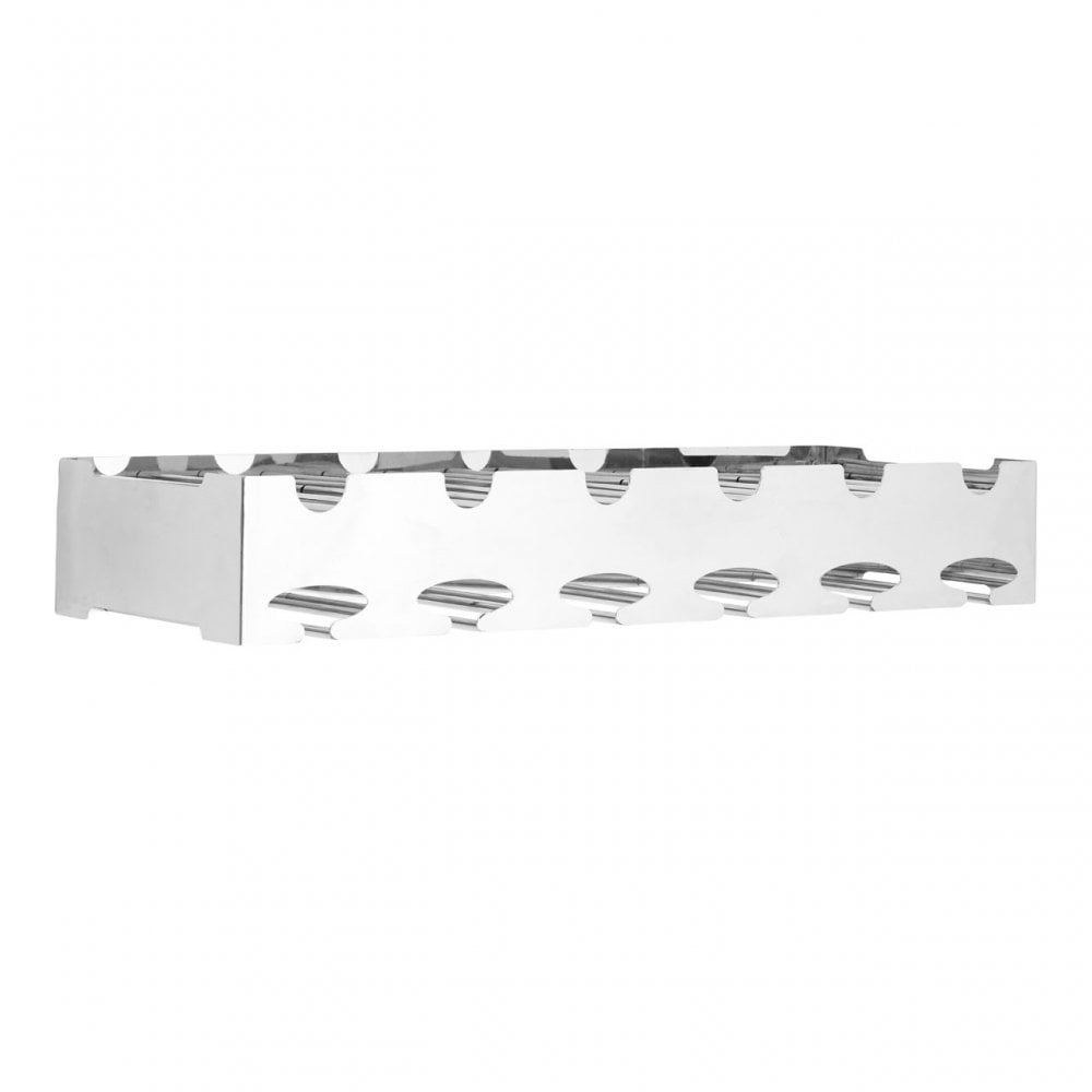 Donal 6 Bottle Silver Wide Wine Rack Silver