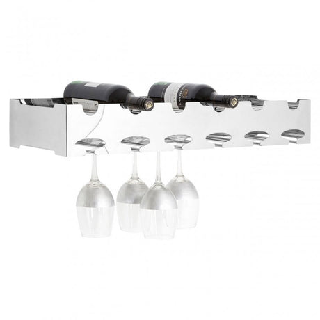 Donal 6 Bottle Silver Wide Wine Rack Silver