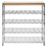 Frankfurt 5 Tier Wine Rack Silver