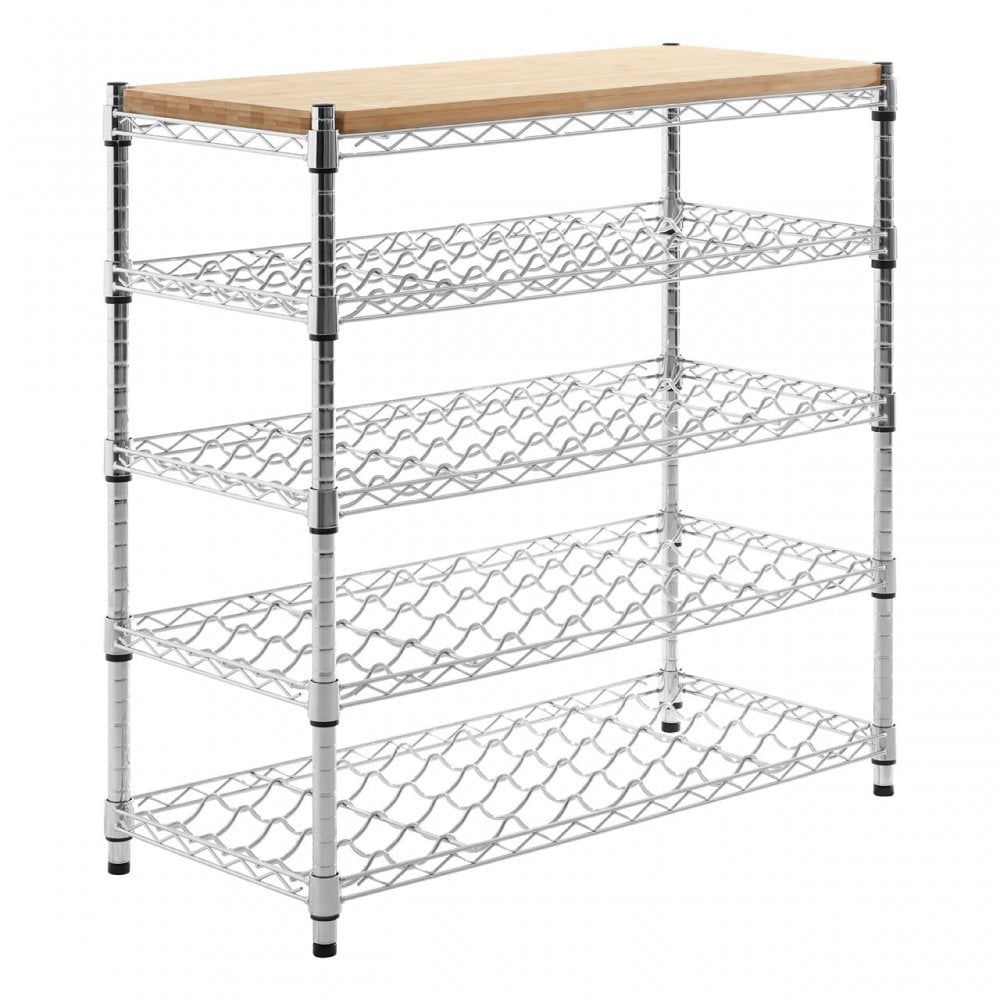 Frankfurt 5 Tier Wine Rack Silver