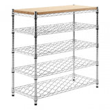 Frankfurt 5 Tier Wine Rack Silver