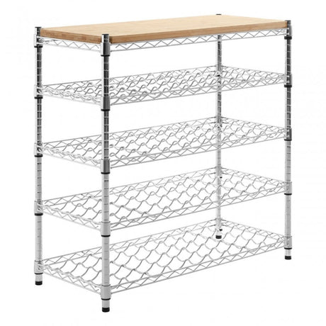 Frankfurt 5 Tier Wine Rack Silver