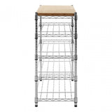 Frankfurt 5 Tier Wine Rack Silver