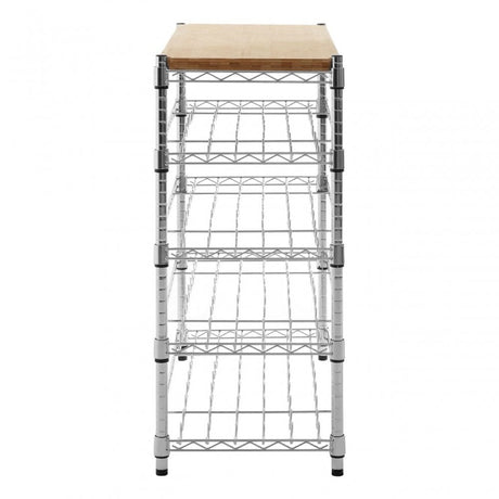 Frankfurt 5 Tier Wine Rack Silver