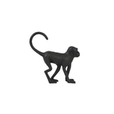 Title: Matte Black Metal Monkey Ornament - 17x4.5x17cm Decor Piece