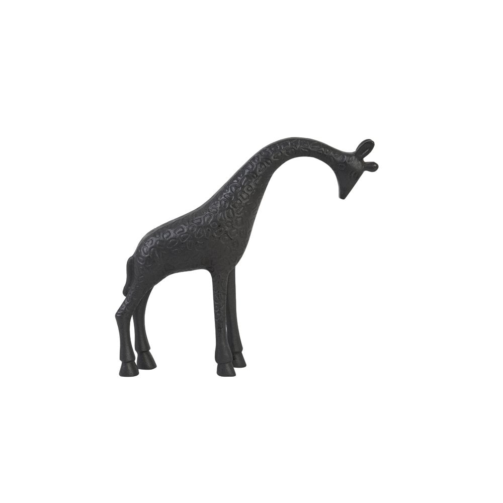 Matte Black Giraffe Decorative Ornament 28.5x6.5x25cm