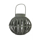 Storm Lantern 29x24cm Taira Collection in Dark Grey-Green Wood