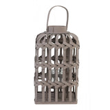 Talia 26x26x45cm Square Wooden Hurricane Lantern