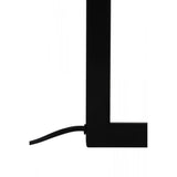 Sleek Miley Square Lamp Base in Matt Black Finish