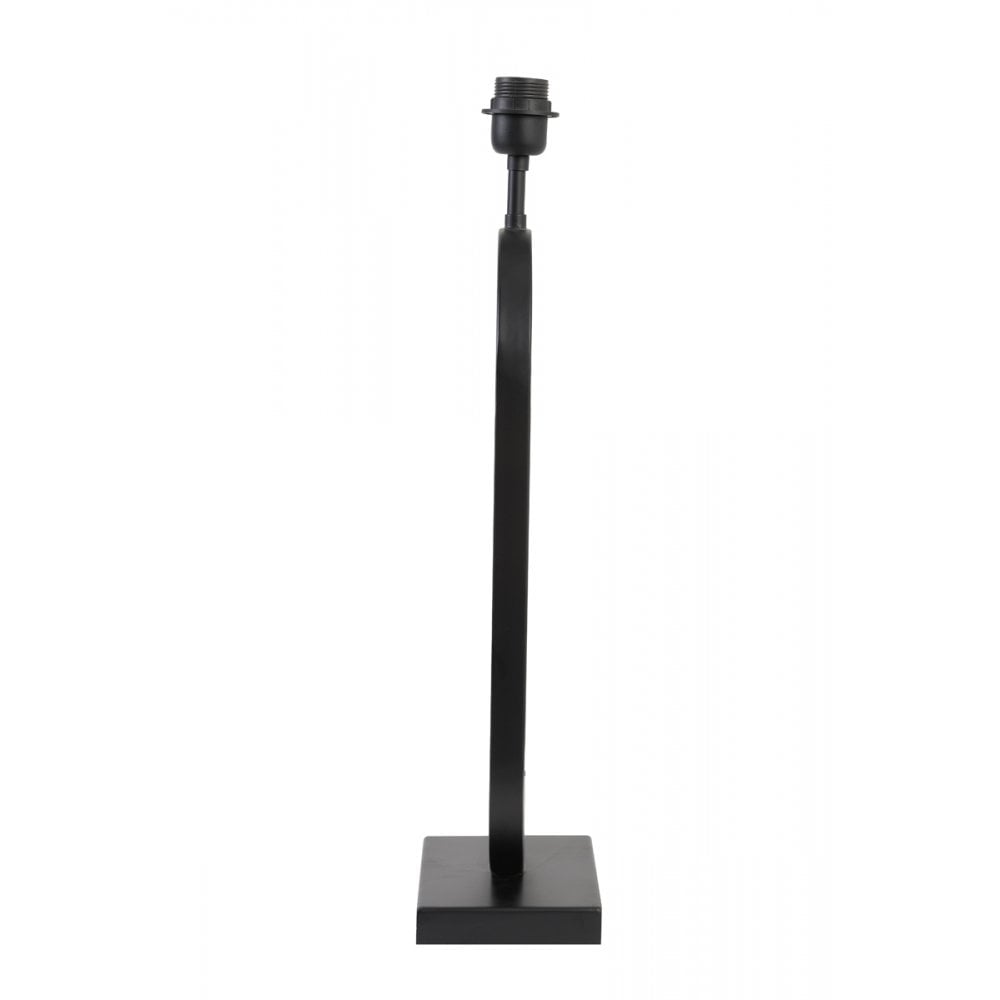Sleek Jamiri Oval Lamp Base in Matte Black Finish