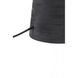 Elegant Lilou Matte Black Round Metal Lamp Base 18x28cm