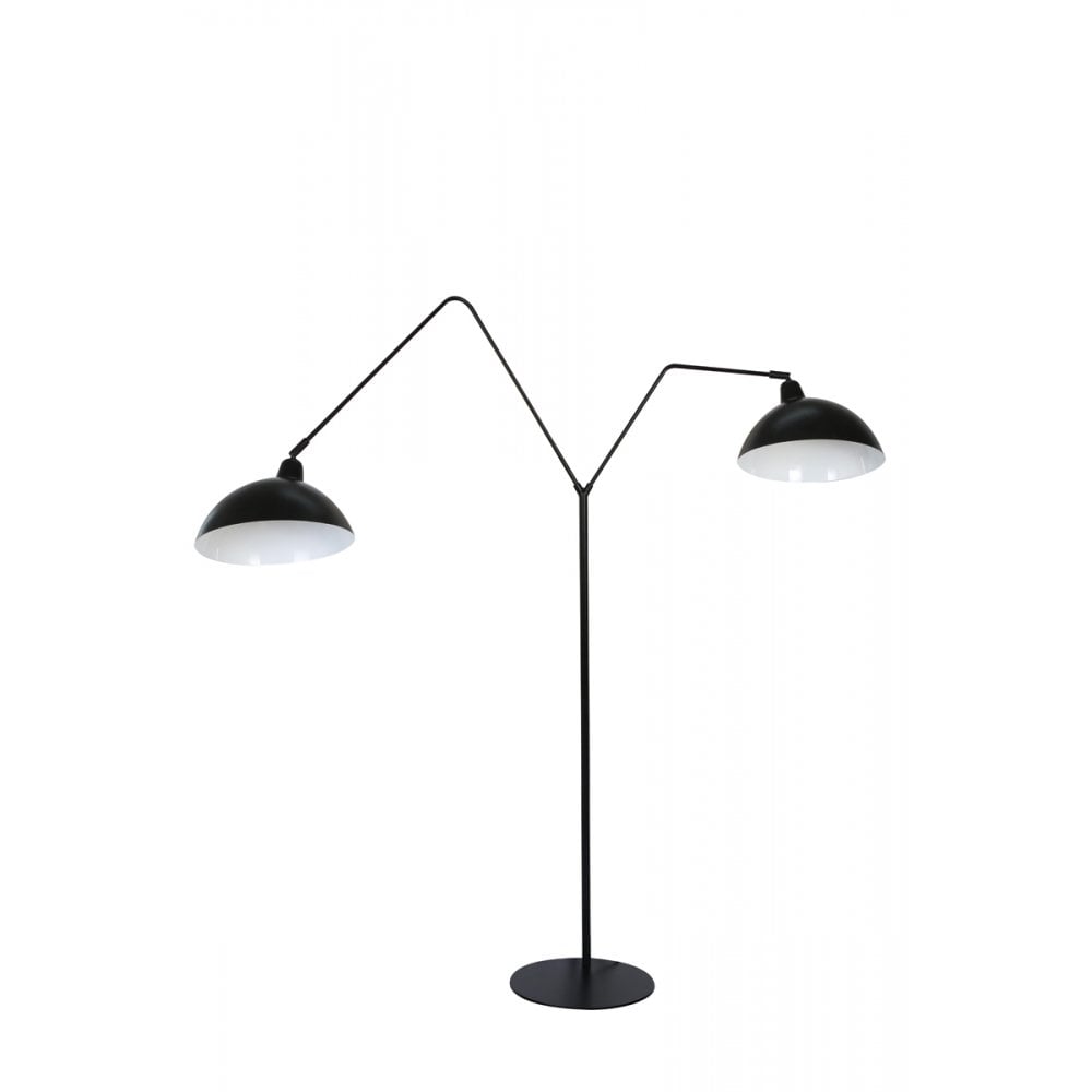 Orion Series Matte Black 2-Light Floor Lamp 31x140x180cm