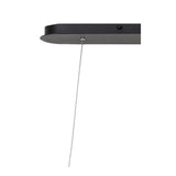 Sleek Black Banu Wood Metal Pendant Lamp - 4 Light Rectangle Design