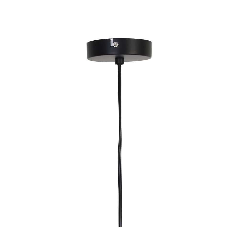 Rustic Leather Pendant Light - 59x35cm Brown Round Fixture
