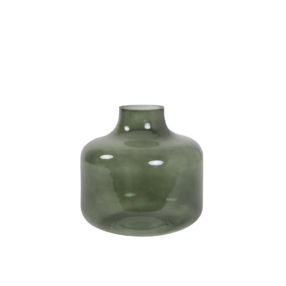 Phiene Dark Green Glass Vase 23x24cm