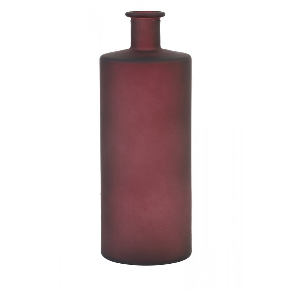 Elegant 40cm Tall Tatelu Ruby Glass Vase with Matte Finish