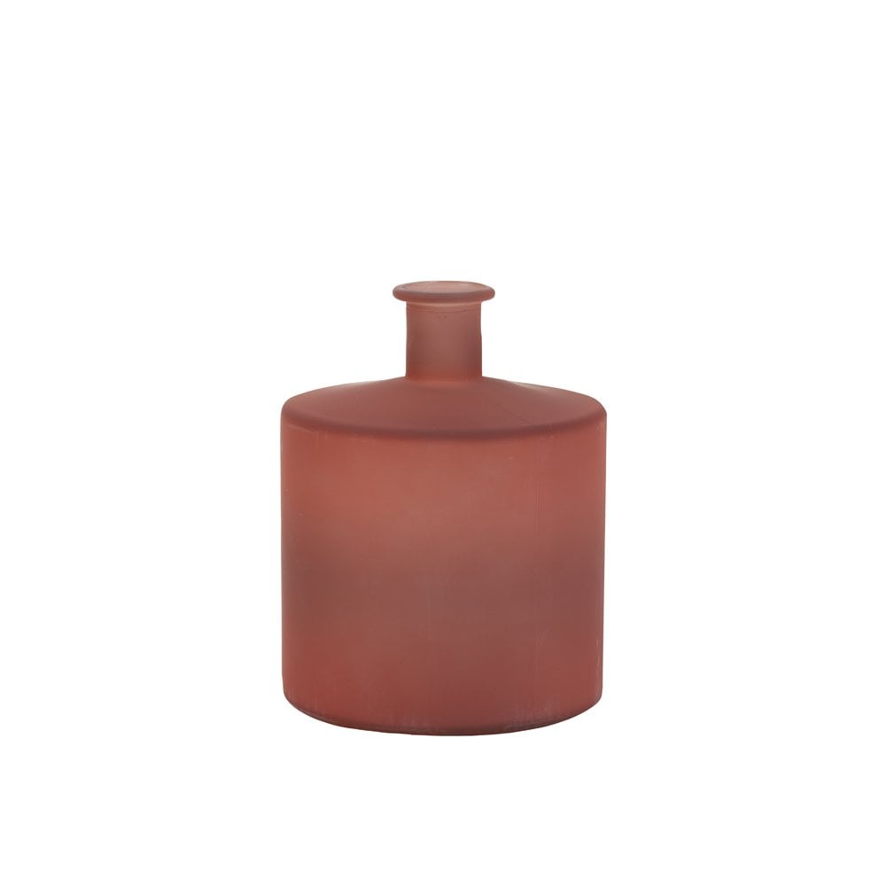 Tatelu Coral Matte Glass Vase - 21x26cm