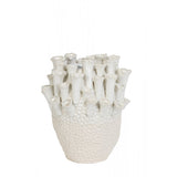 Elegant White Ceramic Vase 27.5cm - Kyral Decorative Collection